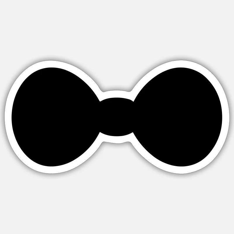 Noeud papillon - Sticker taille S (10 x 10 cm) - blanc mat