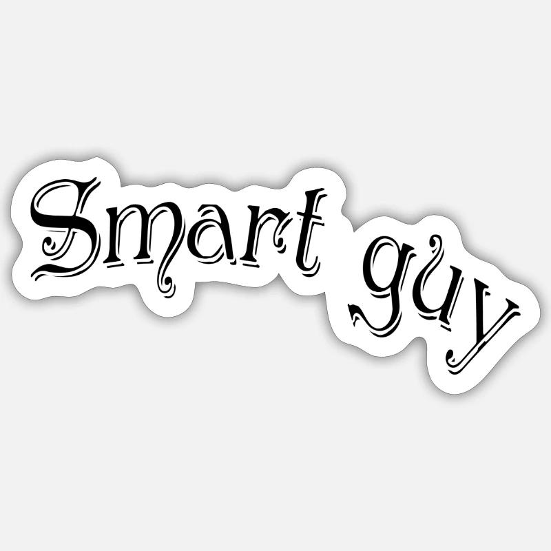 Smart guy - Sticker Größe S (10 x 10 cm) - Mattweiß