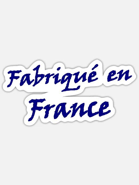 Hergestellt in Frankreich - Sticker Größe S (10 x 10 cm) - Mattweiß