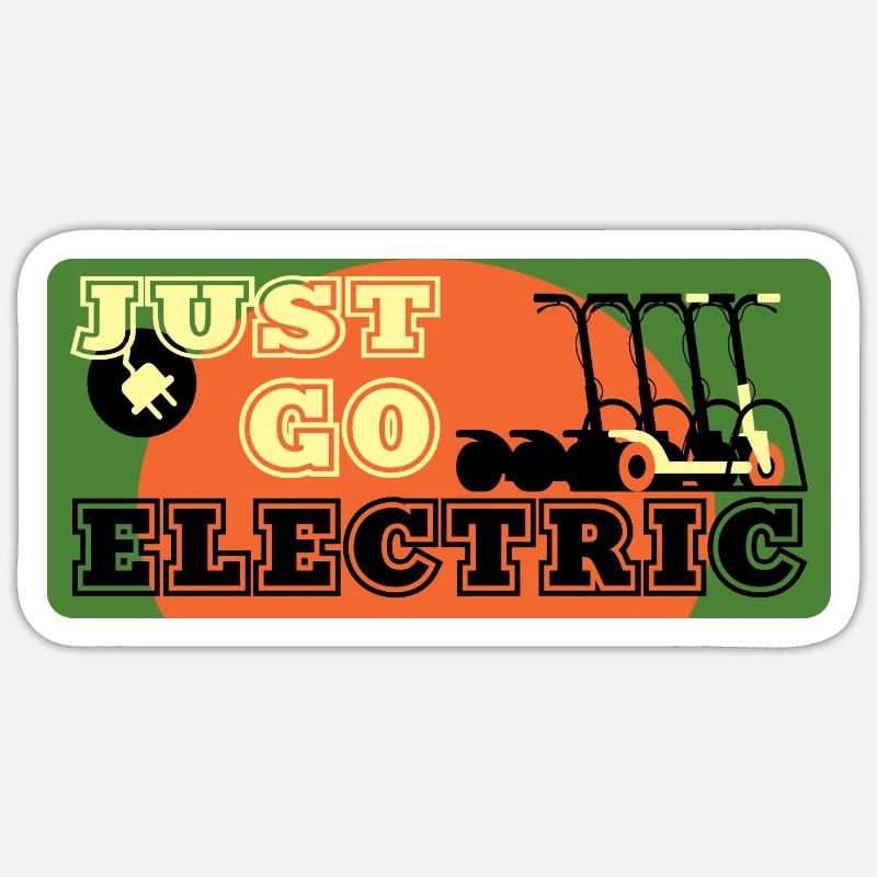 Conducteurs de scooters électriques - Sticker taille S (10 x 10 cm) - blanc mat