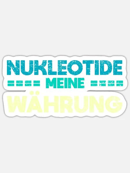 Nukleotide: Meine Währung - Sticker Größe S (10 x 10 cm) - Mattweiß