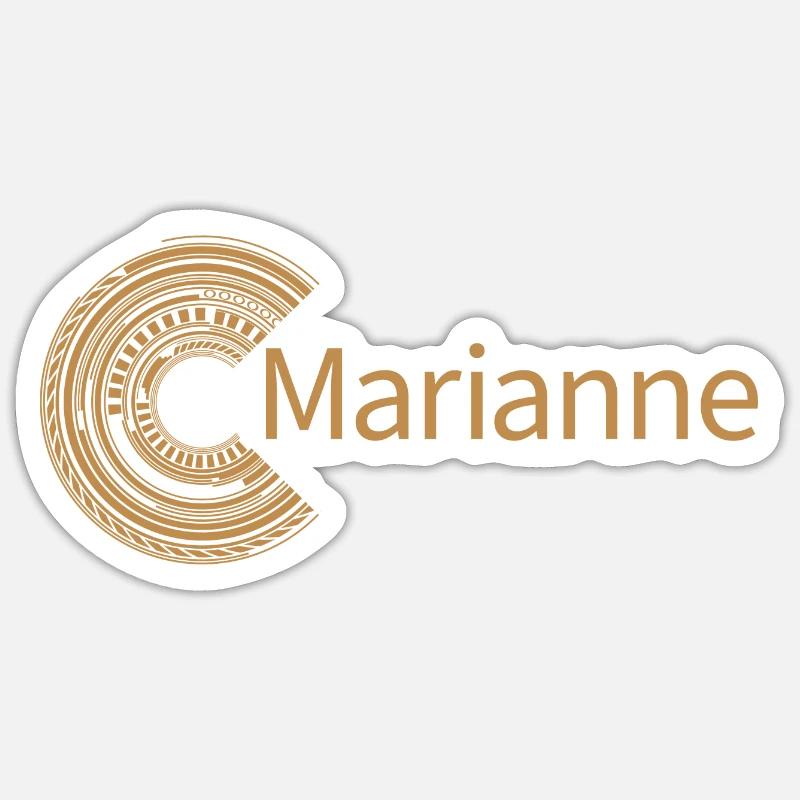 Pour Marianne - Sticker taille S (10 x 10 cm) - blanc mat