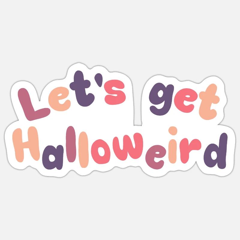 Allons-y Halloweird - Sticker taille S (10 x 10 cm) - blanc mat