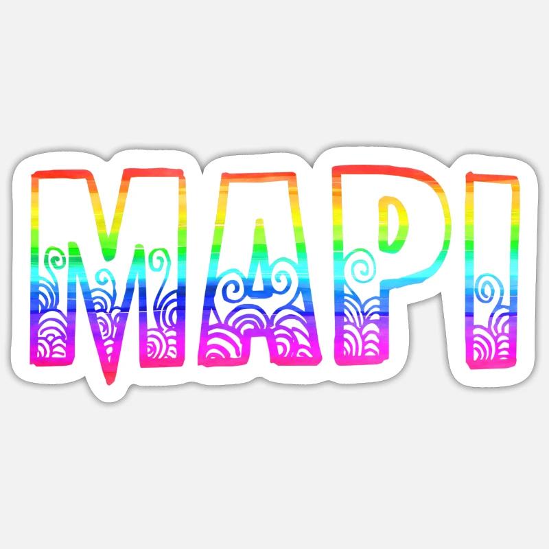 Mapi RS Arc-en-ciel Sticker taille S (10 x 10 cm)