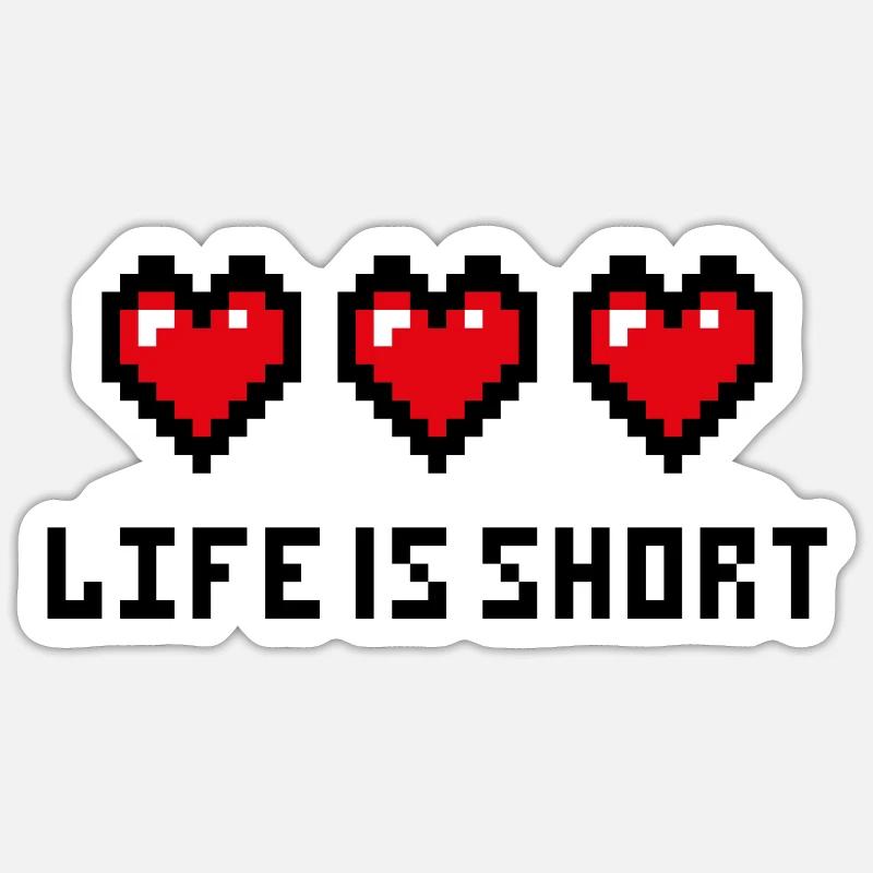 Cuore Pixel Vita Adesivo