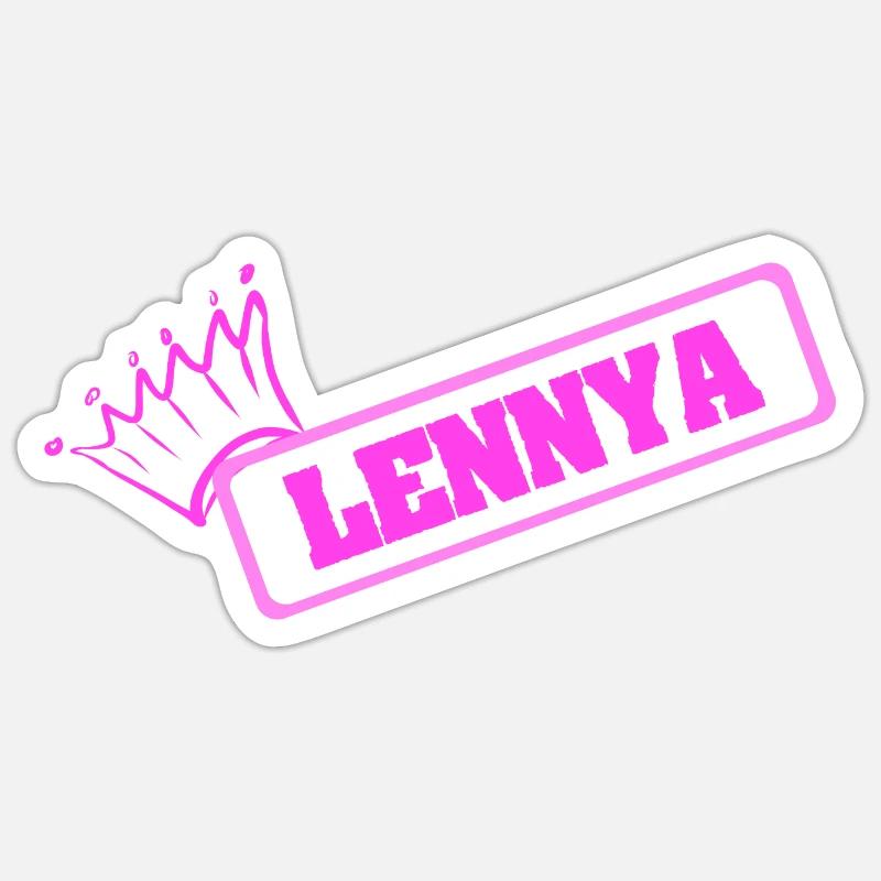 Krone Lennya - Sticker Größe S (10 x 10 cm) - Mattweiß