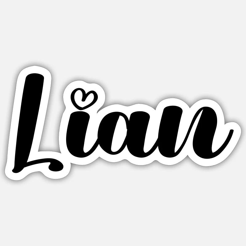Lian - Sticker size S (10 x 10 cm) - white matte
