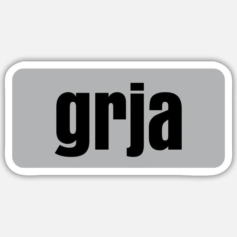 grja - Sticker Größe S (10 x 10 cm) - Mattweiß