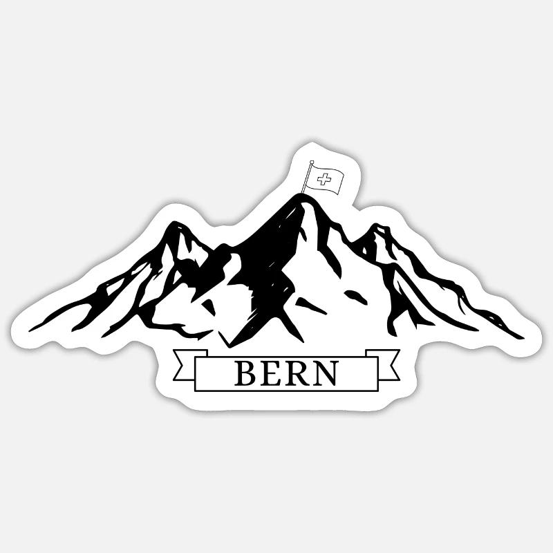 Schweiz - Bern - Schweizerland - Schweizer - Sticker Größe S (10 x 10 cm) - Mattweiß