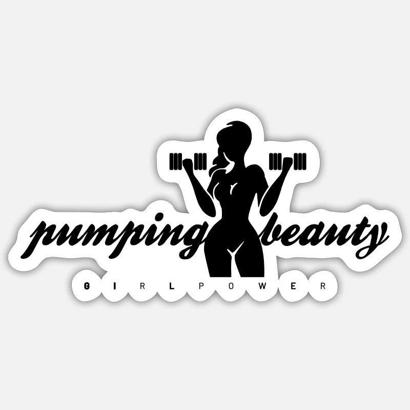 Pumping Beauty Solid Color Sticker size S (10 x 10 cm)