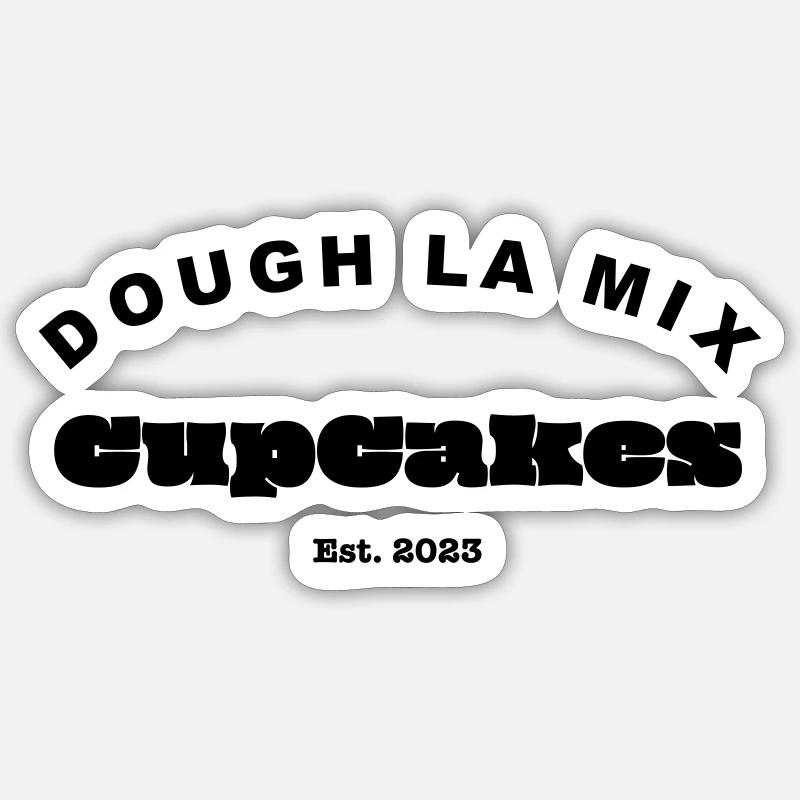 Cakes DoughLaMixCupCakes - Sticker size S (10 x 10 cm) - white matte
