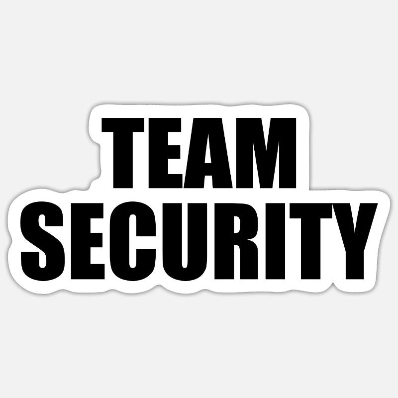 Team security - Sticker Größe S (10 x 10 cm) - Mattweiß