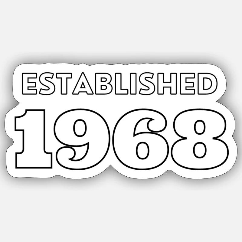 Established 1968 Sticker size S (10 x 10 cm)