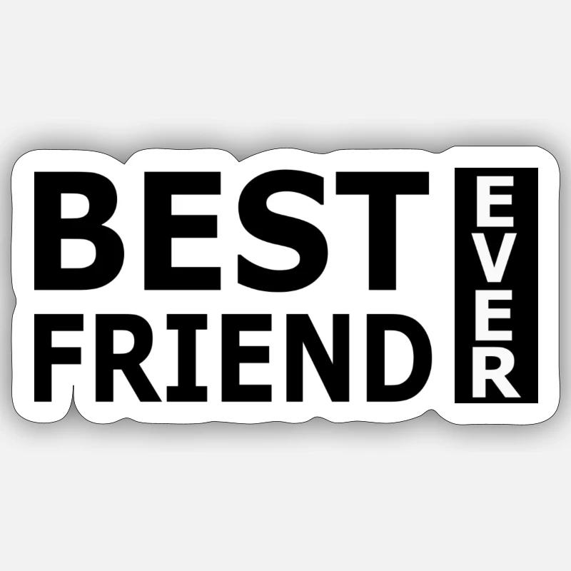 Bester Freund - Sticker Größe S (10 x 10 cm) - Mattweiß