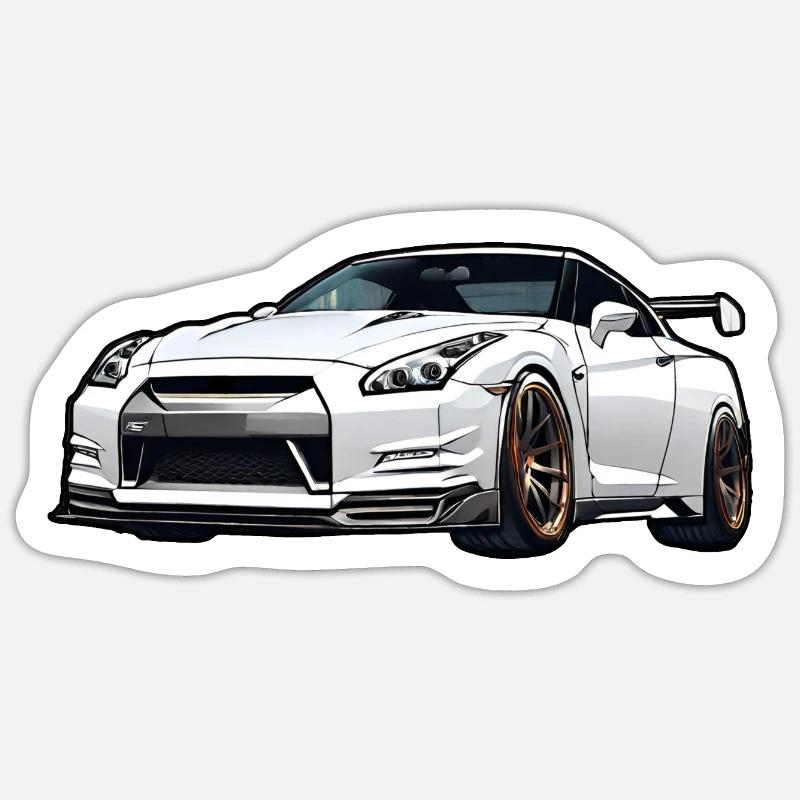 Jdm / Tuning / Turbolader / Felgen / Chiptuning - Sticker Größe S (10 x 10 cm) - Mattweiß