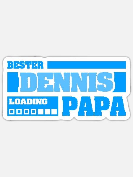 Geschenk für Dennis - Sticker Größe S (10 x 10 cm) - Mattweiß