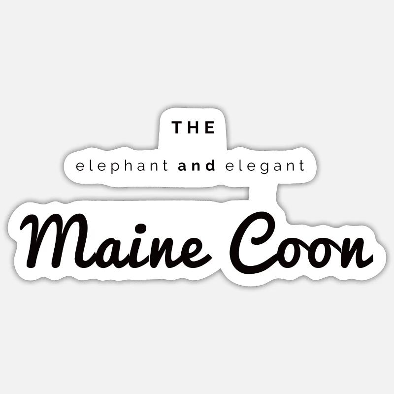 The elephant & elegant Main Coon Sticker taille S (10 x 10 cm)