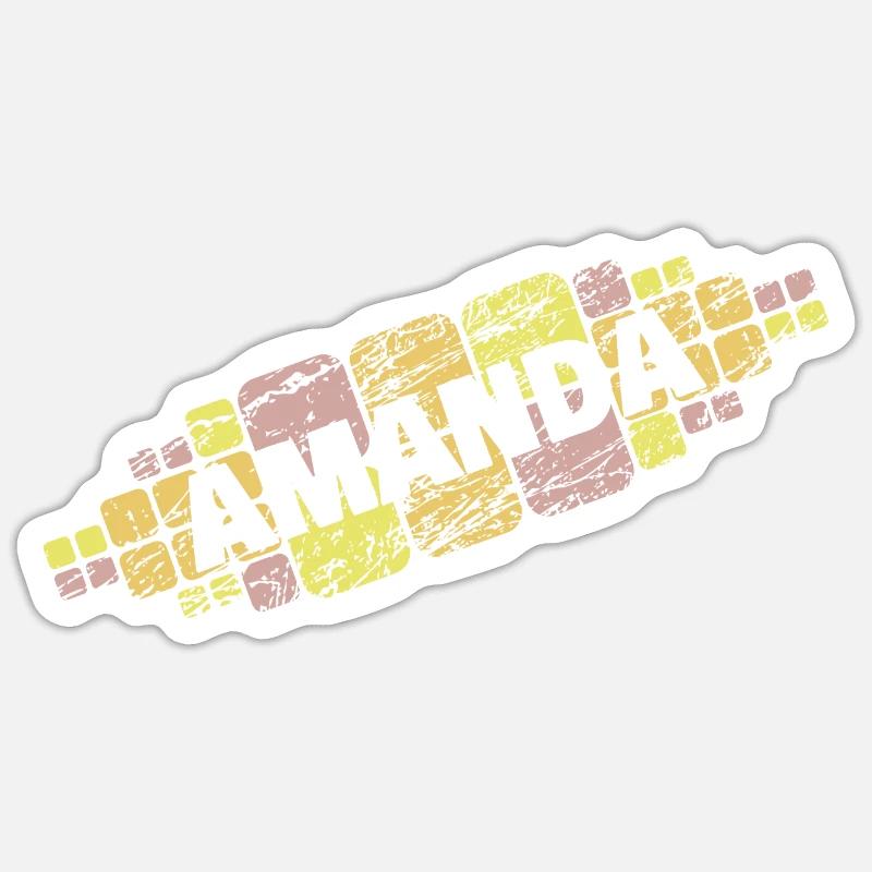 Amanda - Sticker size S (10 x 10 cm) - white matte