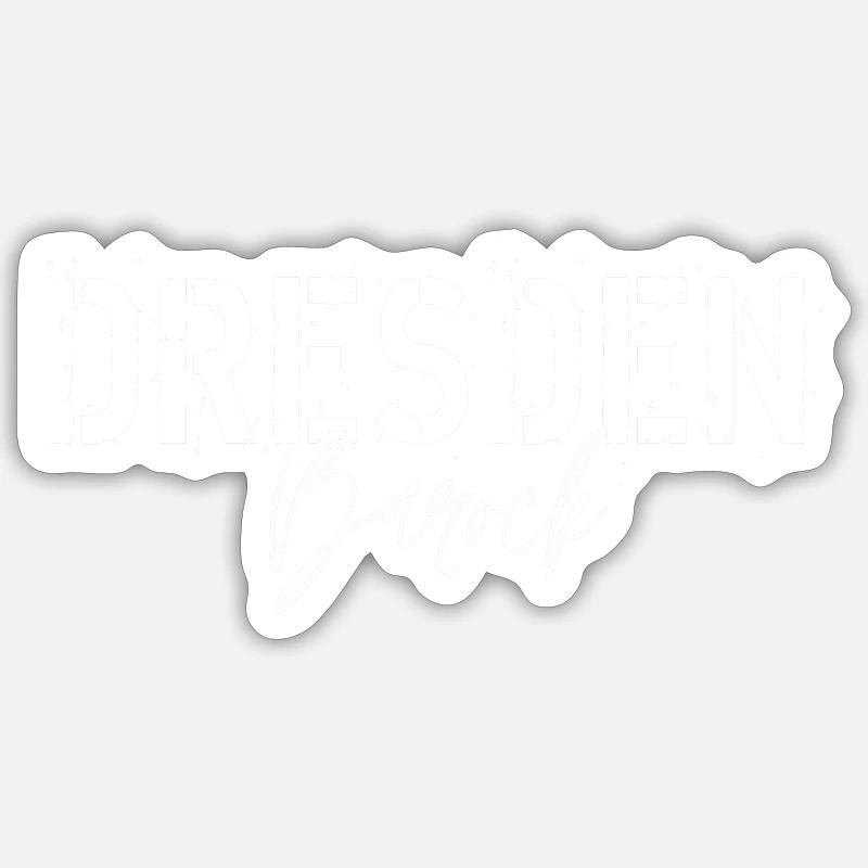 Dresden Barock - Sticker taille S (10 x 10 cm) - blanc mat
