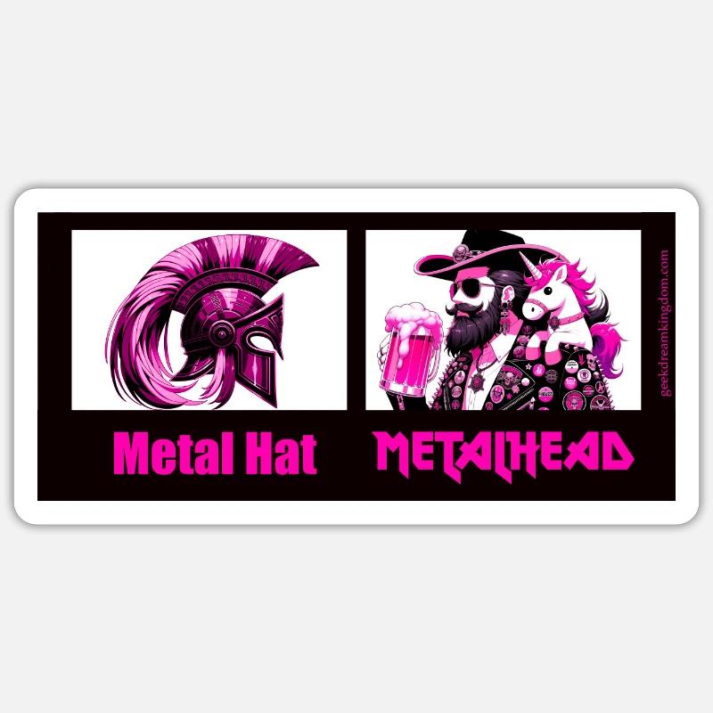Metal Hat oder Metalhead Sticker Größe S (10 x 10 cm)