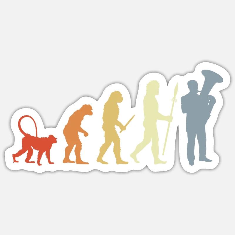 Tubist Evolution - Sticker size S (10 x 10 cm) - white matte