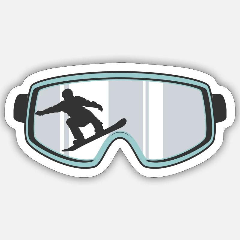 Snowboard Goggles Sticker size S (10 x 10 cm)