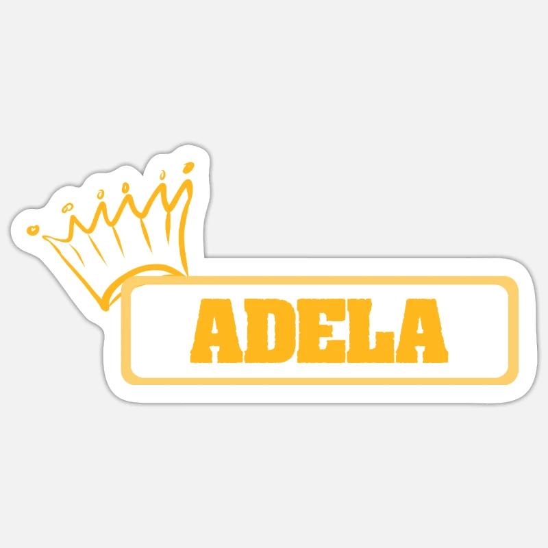 Adela as a name - Sticker size S (10 x 10 cm) - white matte