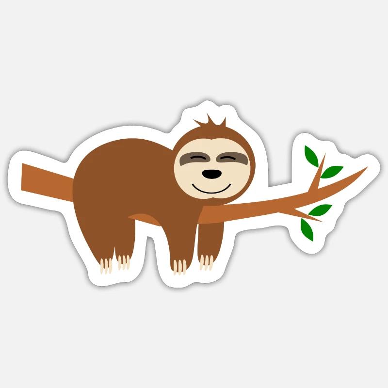 Sloth funny Sticker size S (10 x 10 cm)
