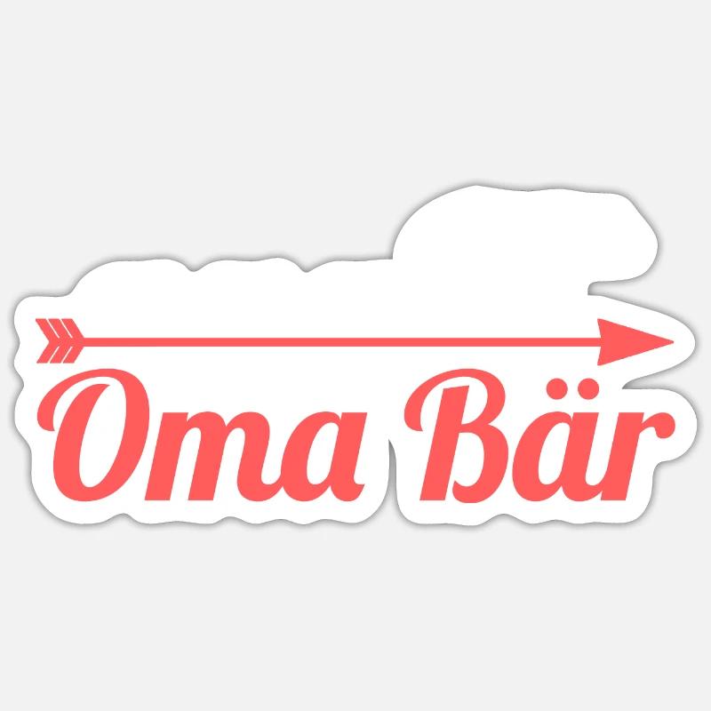Großmutter Oma Bär - Sticker Größe S (10 x 10 cm) - Mattweiß
