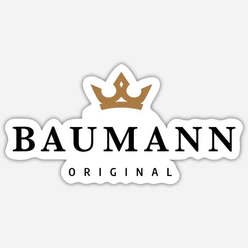 Baumann - Sticker taille S (10 x 10 cm) - blanc mat