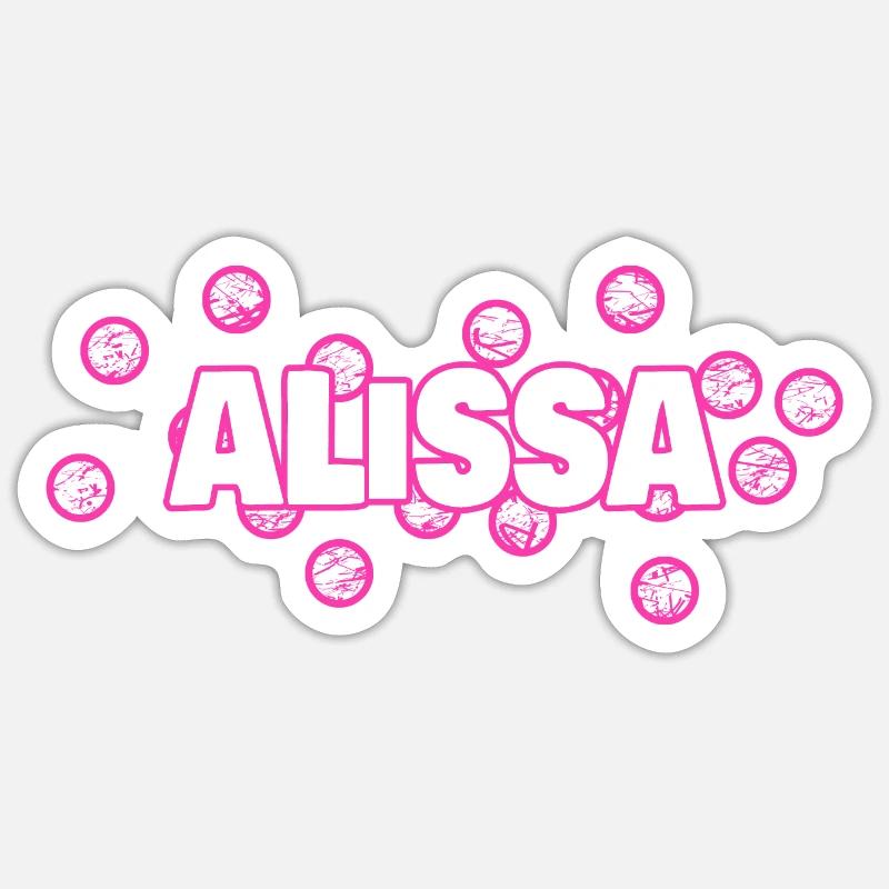 Alissa - Sticker size S (10 x 10 cm) - white matte