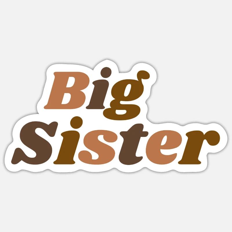 Grande Sœur - Sticker taille S (10 x 10 cm) - blanc mat
