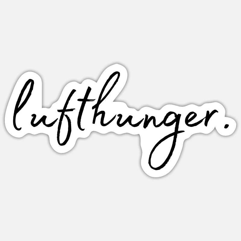 Lufthunger. lufthunger ... Sticker Größe S (10 x 10 cm)
