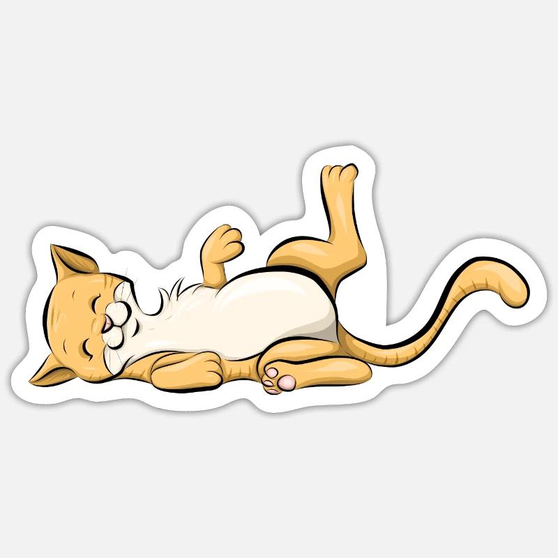 Cat - Sticker size S (10 x 10 cm) - white matte