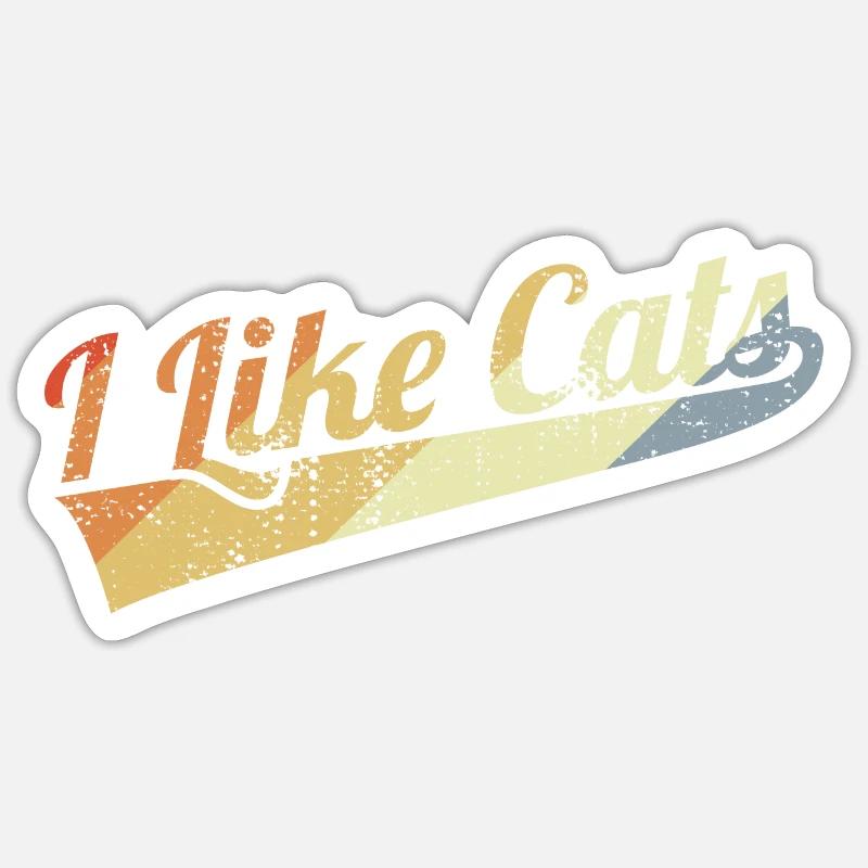 J’aime les chats Sticker taille S (10 x 10 cm)