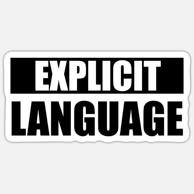 Grobe Sprache Sticker Größe S (10 x 10 cm)