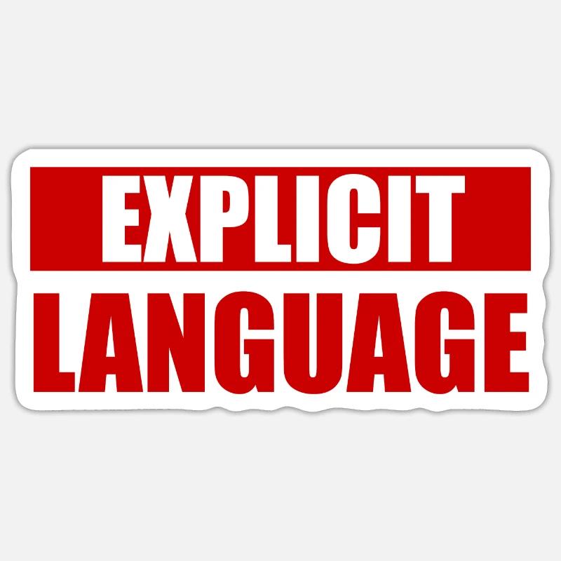 Coarse Language - Red Sticker size S (10 x 10 cm)