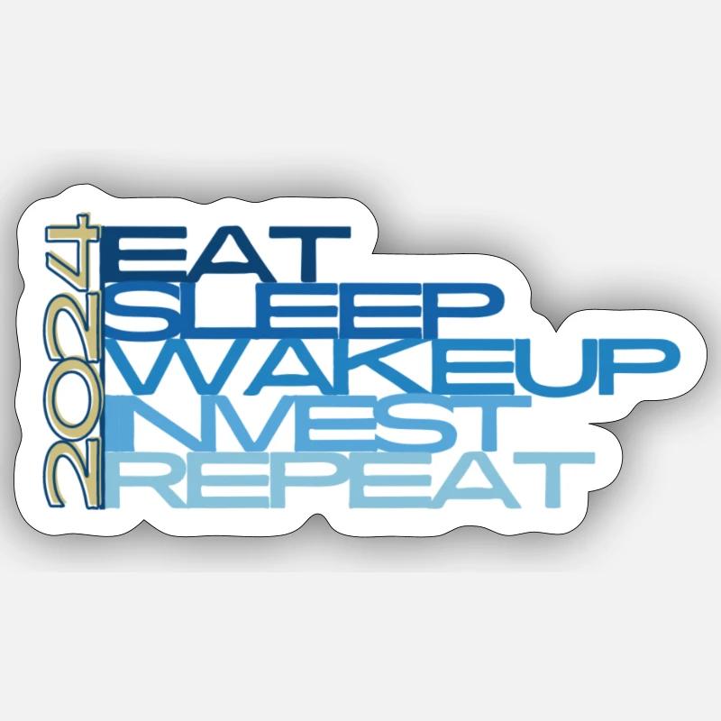 tägliche Routine oder den Alltag - Sticker Größe S (10 x 10 cm) - Mattweiß