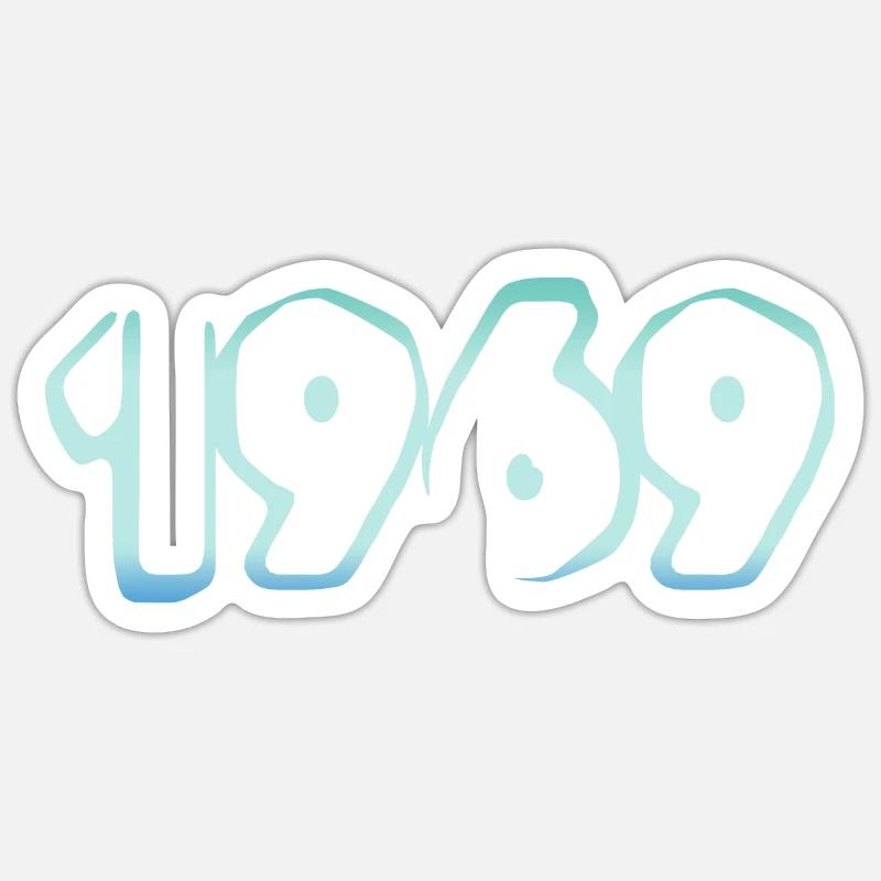 Eisblock 1969 - Sticker Größe S (10 x 10 cm) - Mattweiß