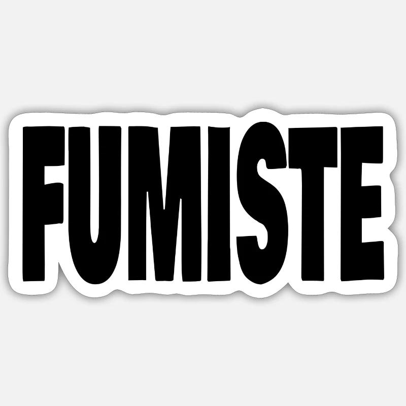 fumiste - Sticker taille S (10 x 10 cm) - blanc mat