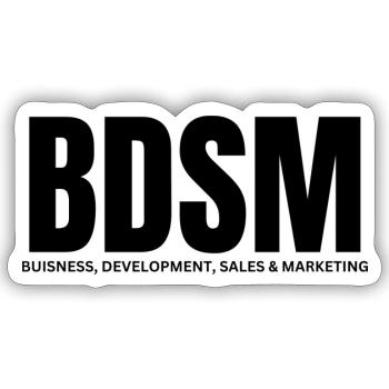 BDSM - Sticker Größe S (10 x 10 cm) - Mattweiß - Vorne