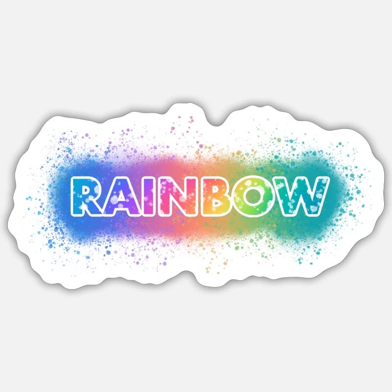 Rainbow - Sticker Größe S (10 x 10 cm) - Mattweiß