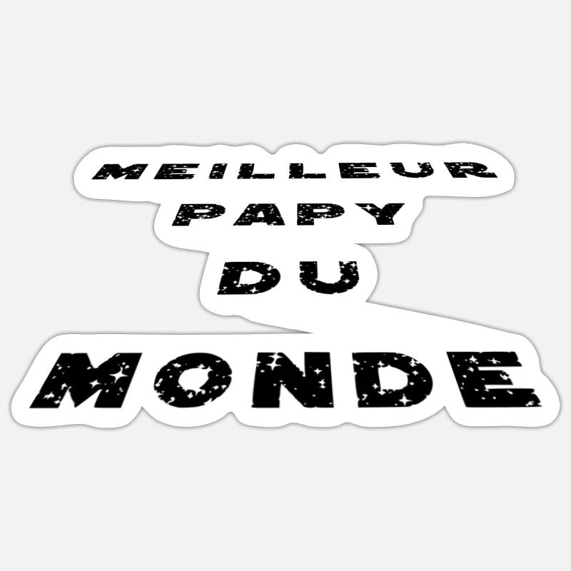 Bester Opa der Welt - Sticker Größe S (10 x 10 cm) - Mattweiß