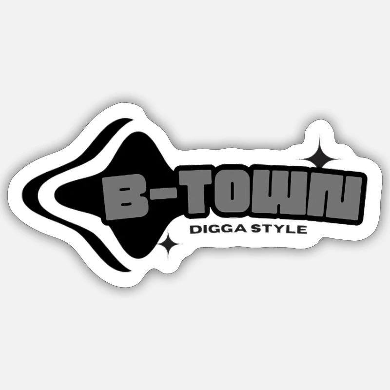 Diggastyle - Sticker taille S (10 x 10 cm) - blanc mat