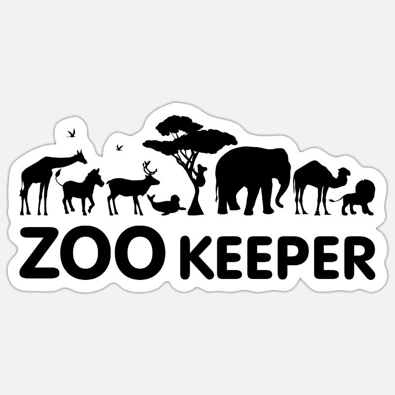 Tierpfleger/in - Sticker Größe S (10 x 10 cm) - Mattweiß