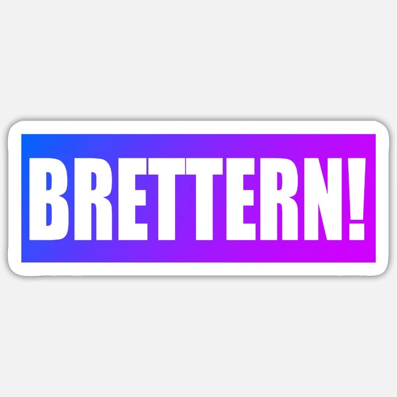 BRETTERN - Sticker Größe S (10 x 10 cm) - Mattweiß