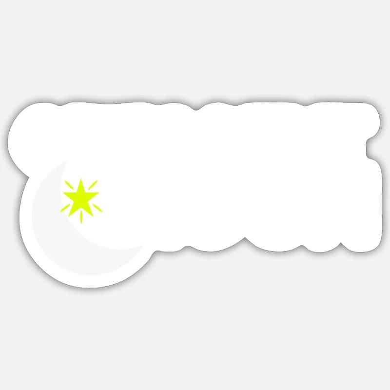 Crescent Moon - Sticker size S (10 x 10 cm) - white matte