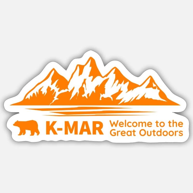 K-Mar Mountain Orange Sticker Größe S (10 x 10 cm)