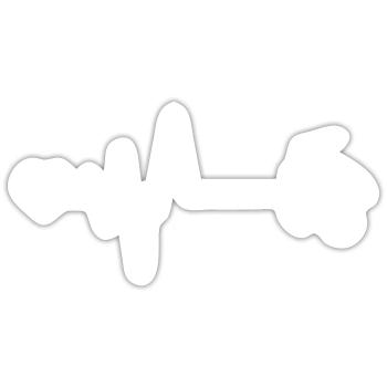 Fishing Reel Heartbeat - Sticker size S (10 x 10 cm) - white matte - Front