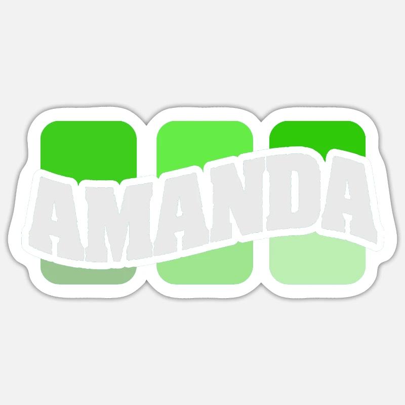 Amanda - Sticker Größe S (10 x 10 cm) - Mattweiß